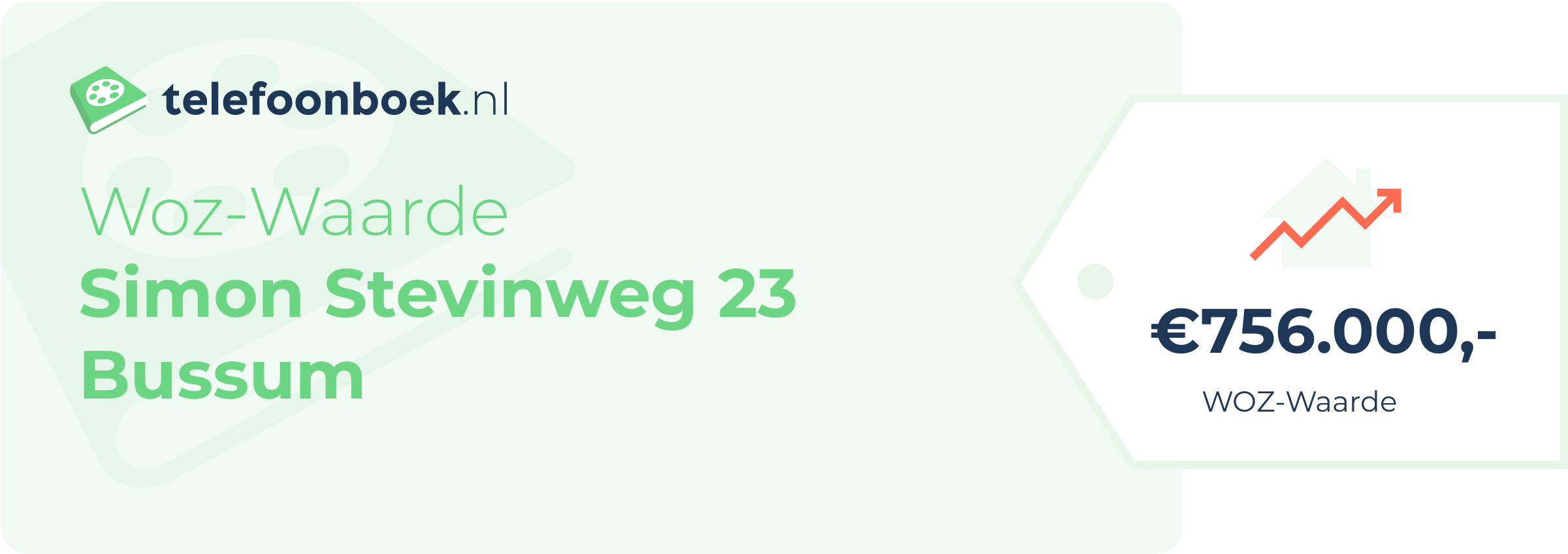 WOZ-waarde Simon Stevinweg 23 Bussum