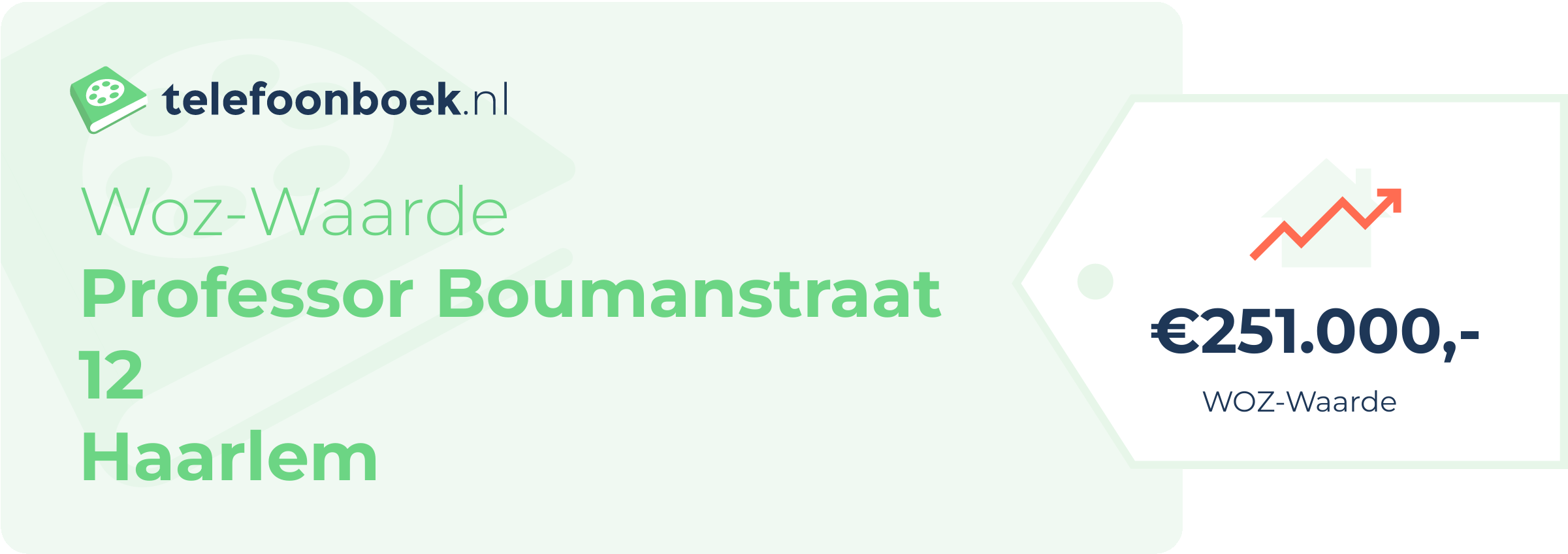 WOZ-waarde Professor Boumanstraat 12 Haarlem