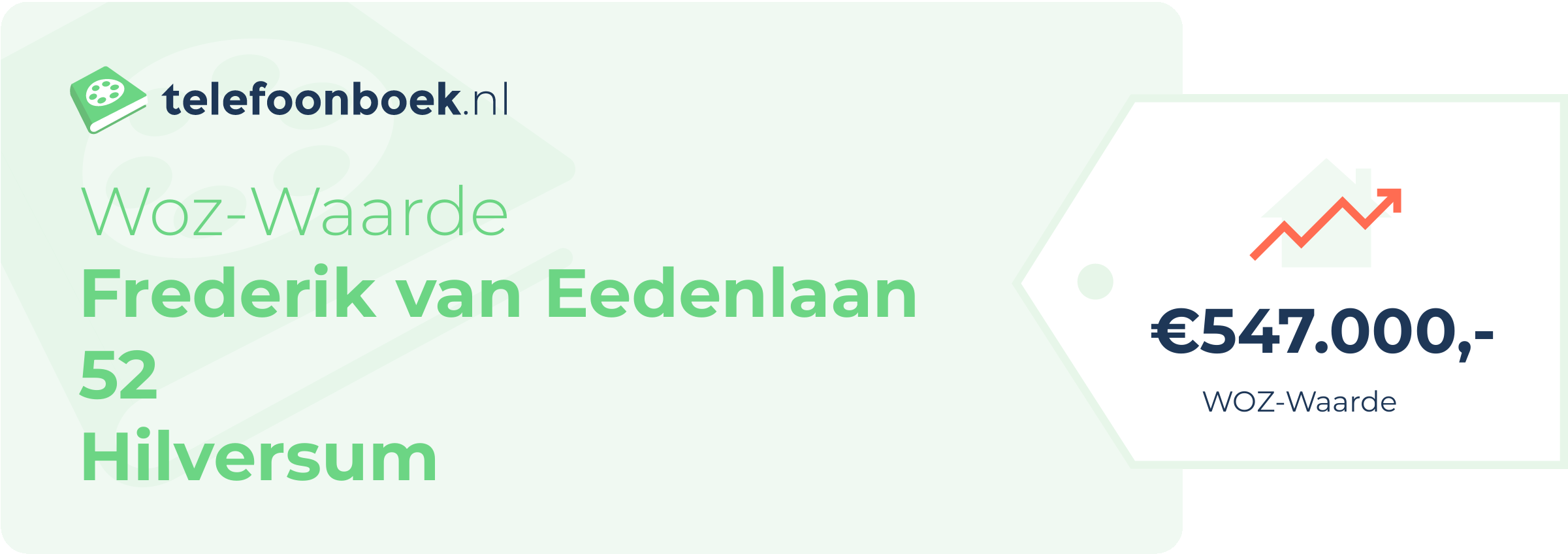 WOZ-waarde Frederik Van Eedenlaan 52 Hilversum