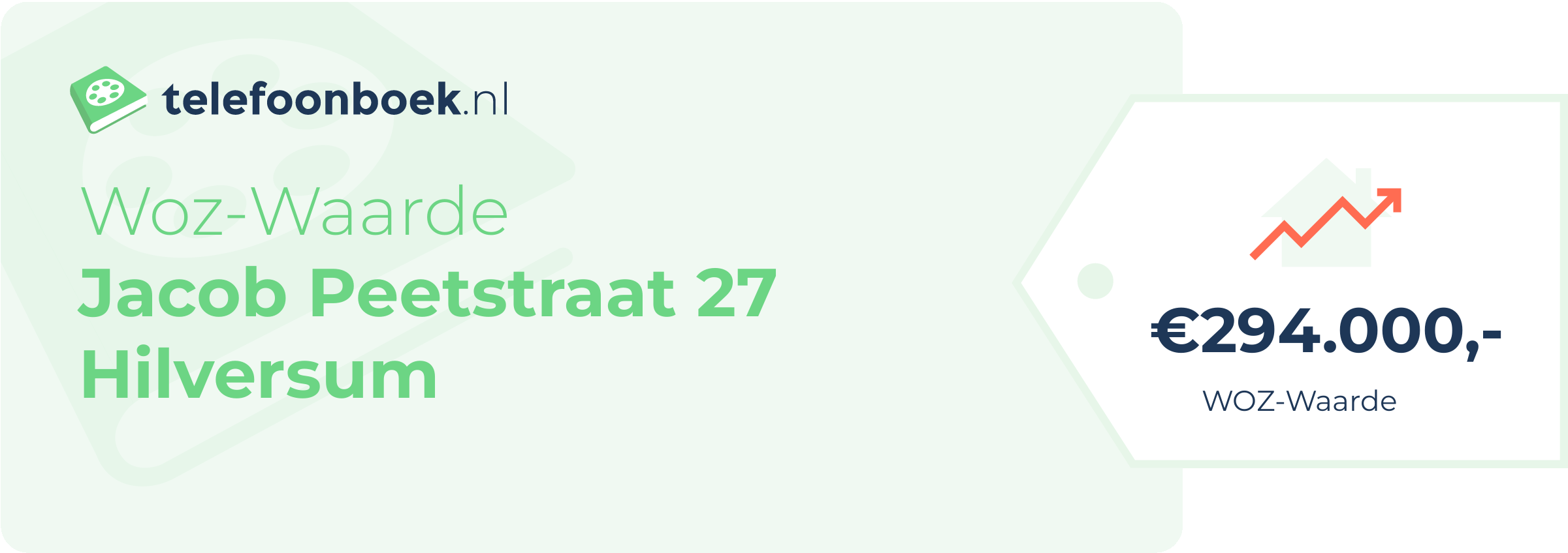 WOZ-waarde Jacob Peetstraat 27 Hilversum