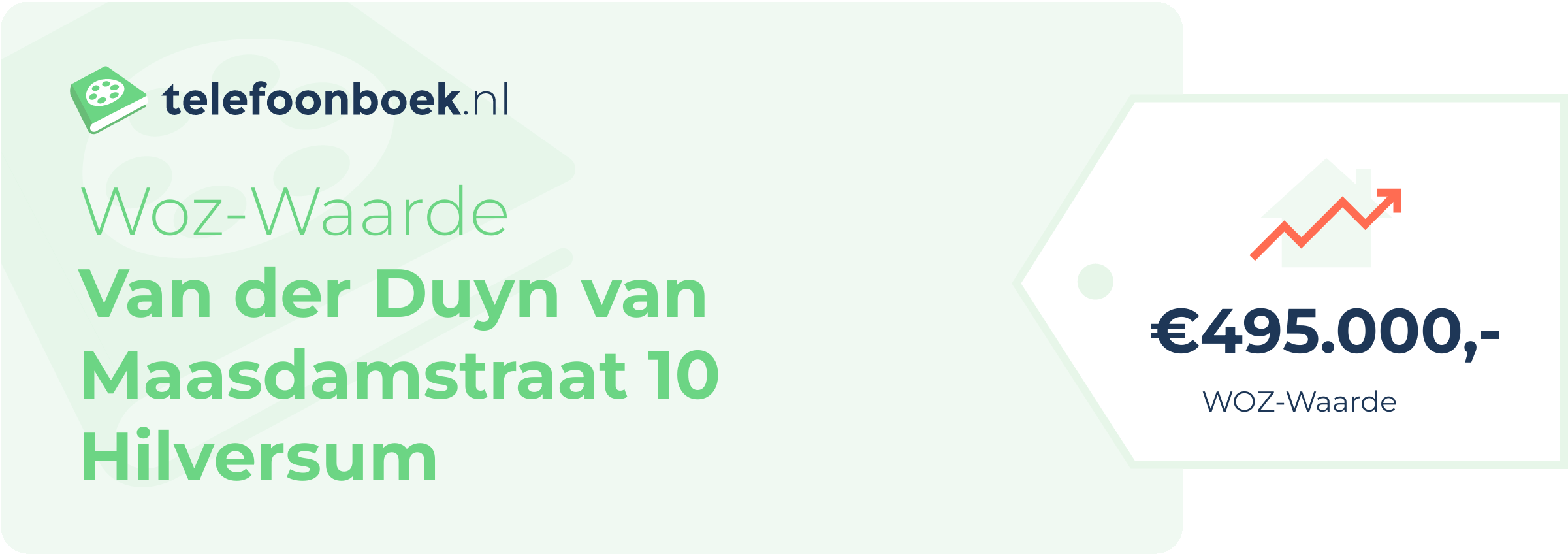 WOZ-waarde Van Der Duyn Van Maasdamstraat 10 Hilversum