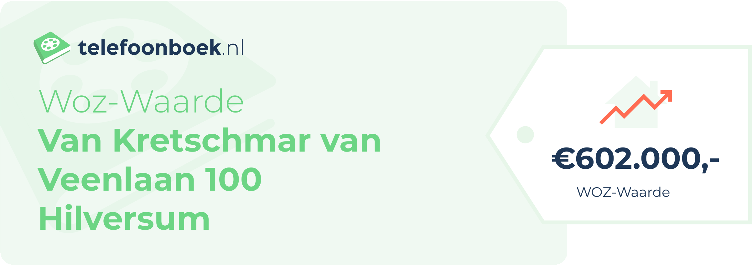 WOZ-waarde Van Kretschmar Van Veenlaan 100 Hilversum