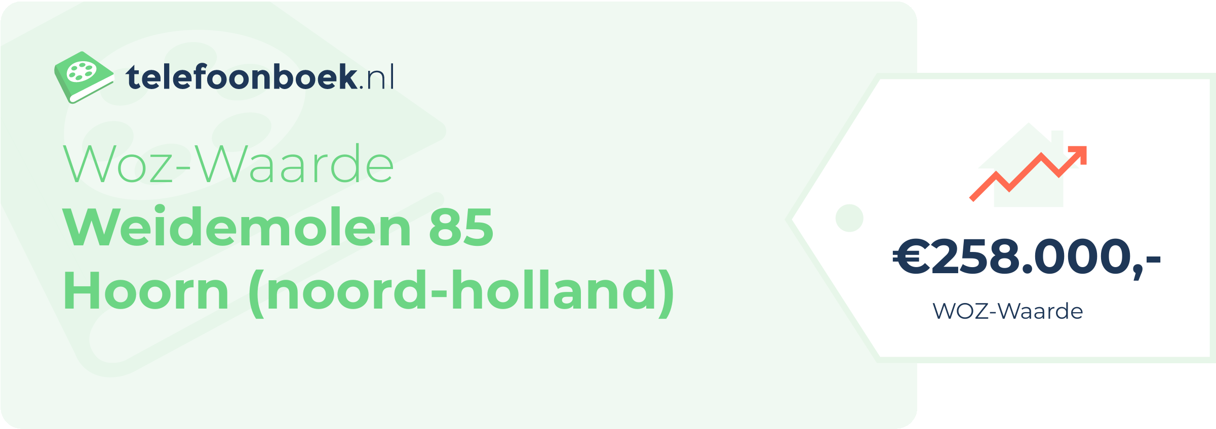 WOZ-waarde Weidemolen 85 Hoorn (Noord-Holland)