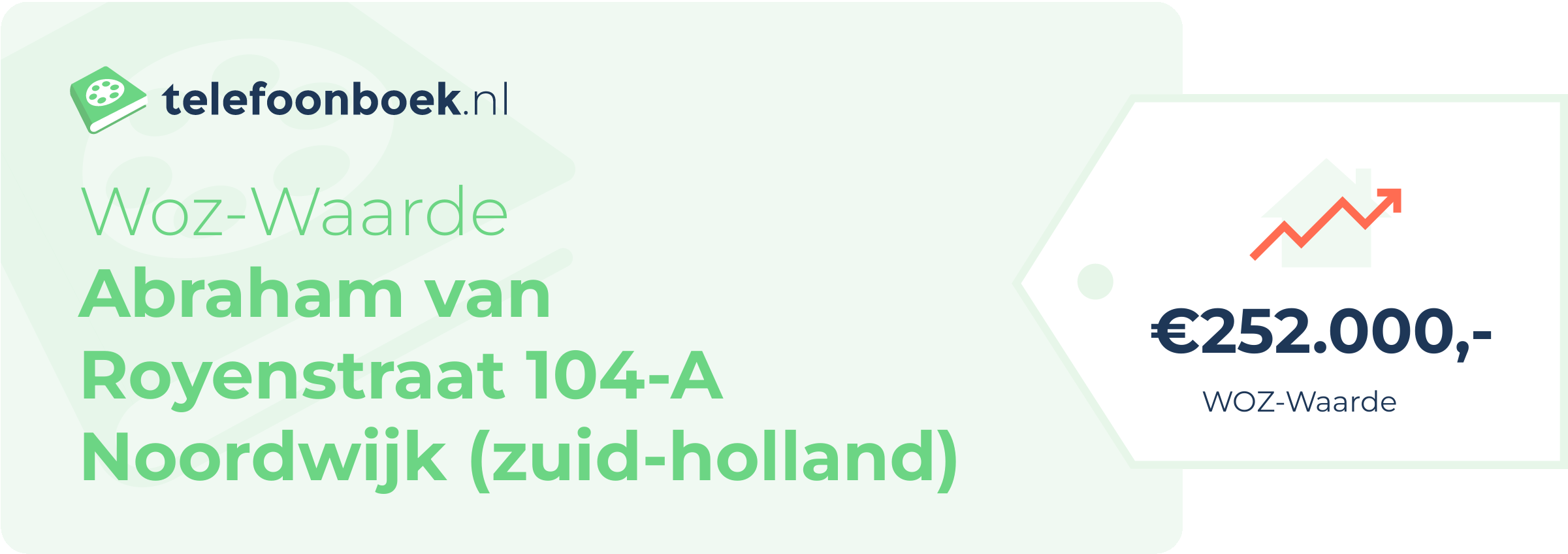 WOZ-waarde Abraham Van Royenstraat 104-A Noordwijk (Zuid-Holland)
