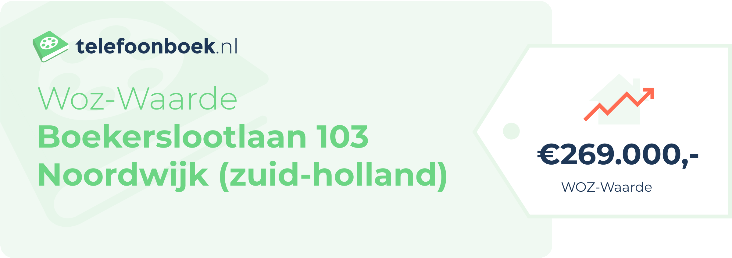 WOZ-waarde Boekerslootlaan 103 Noordwijk (Zuid-Holland)