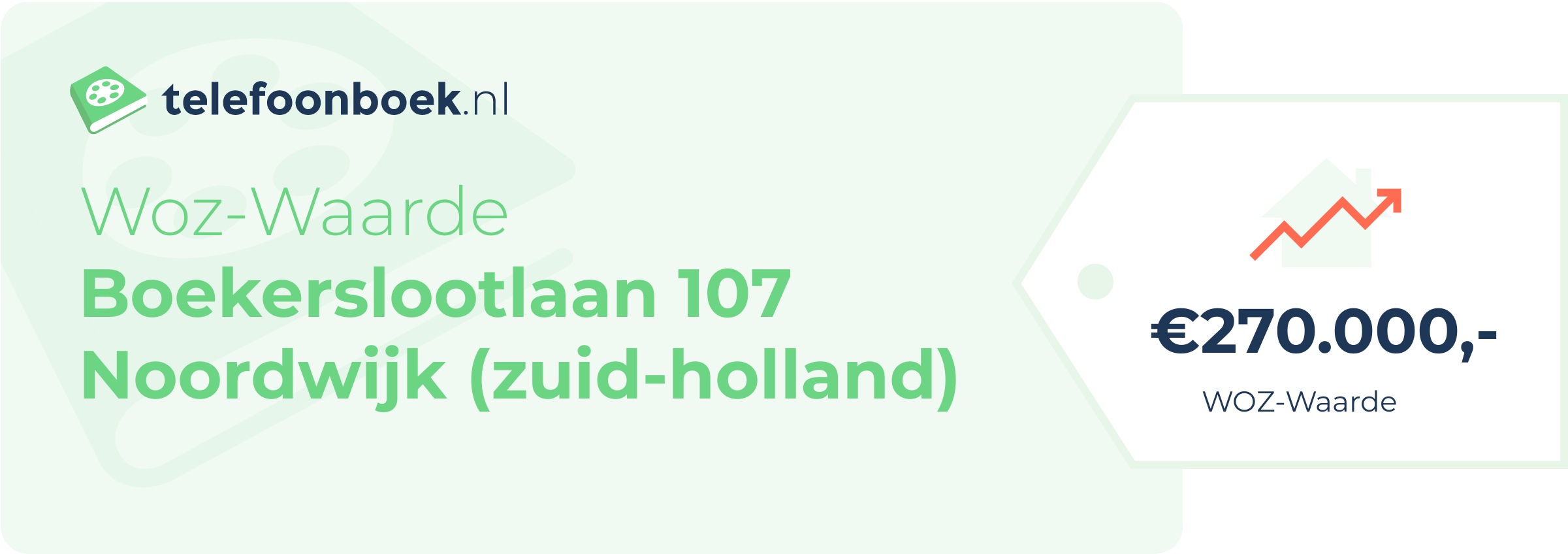 WOZ-waarde Boekerslootlaan 107 Noordwijk (Zuid-Holland)