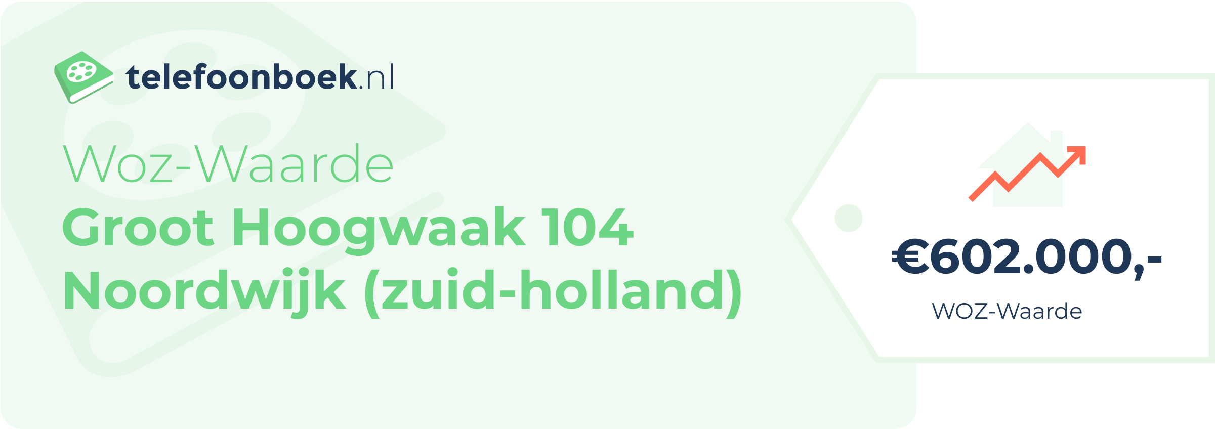 WOZ-waarde Groot Hoogwaak 104 Noordwijk (Zuid-Holland)