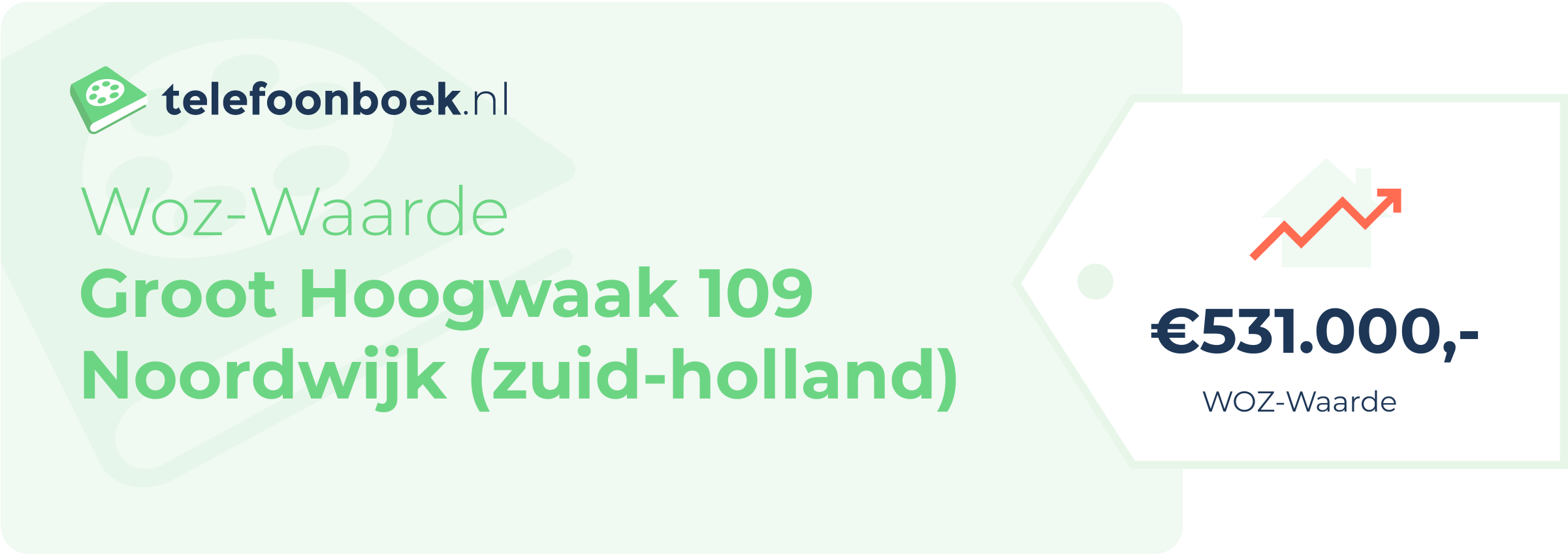 WOZ-waarde Groot Hoogwaak 109 Noordwijk (Zuid-Holland)