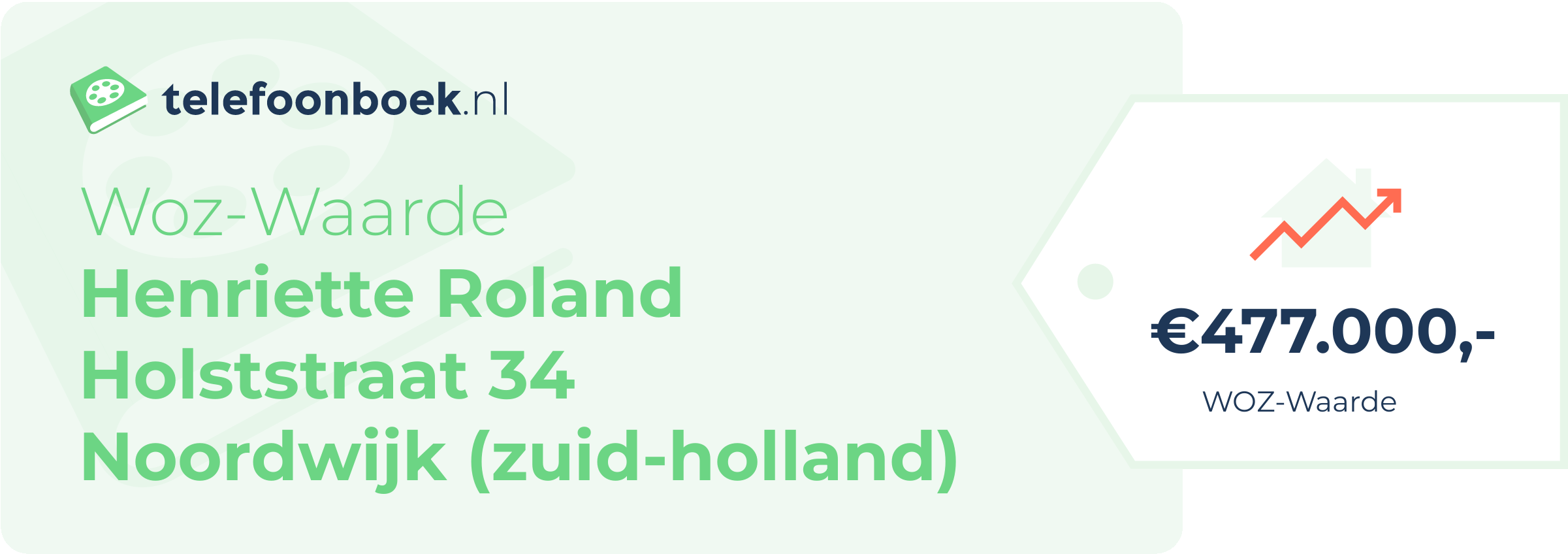 WOZ-waarde Henriette Roland Holststraat 34 Noordwijk (Zuid-Holland)