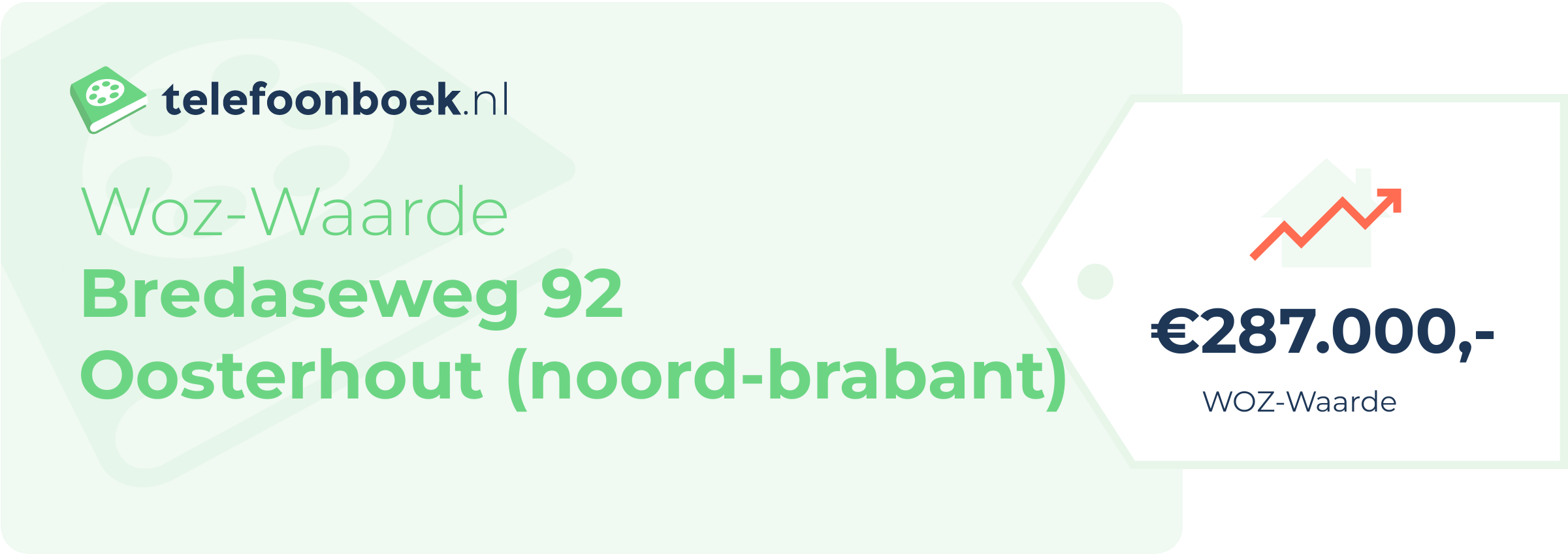 WOZ-waarde Bredaseweg 92 Oosterhout (Noord-Brabant)
