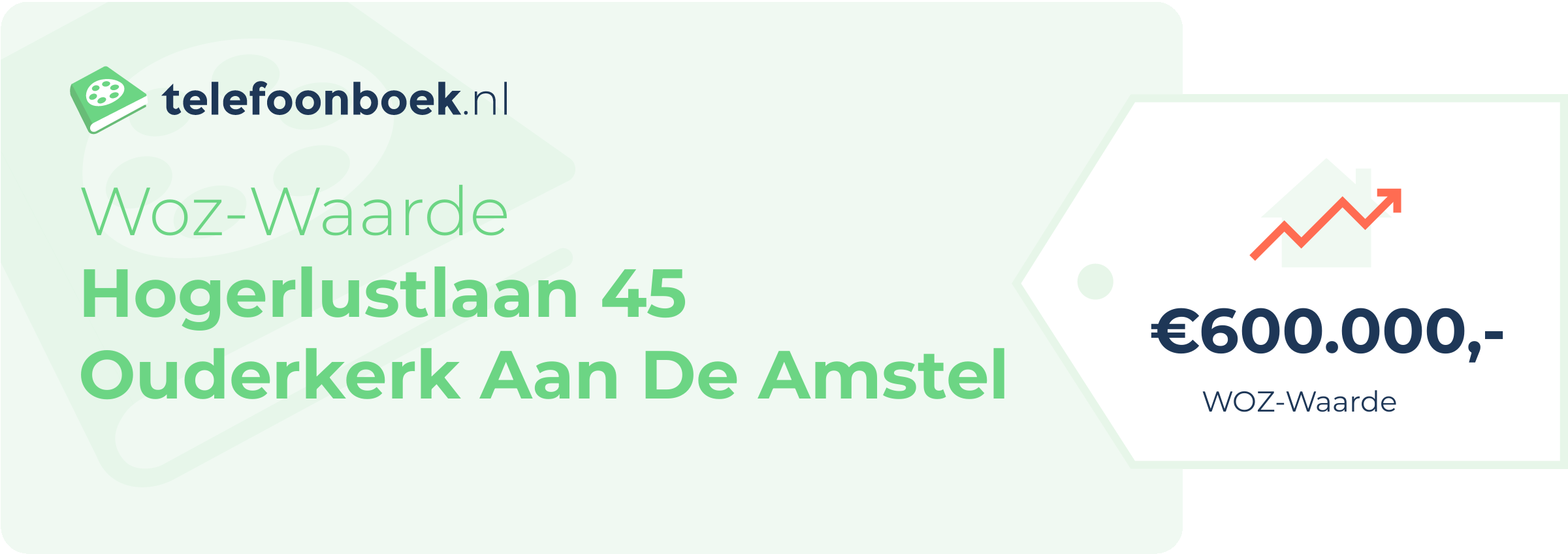 WOZ-waarde Hogerlustlaan 45 Ouderkerk Aan De Amstel
