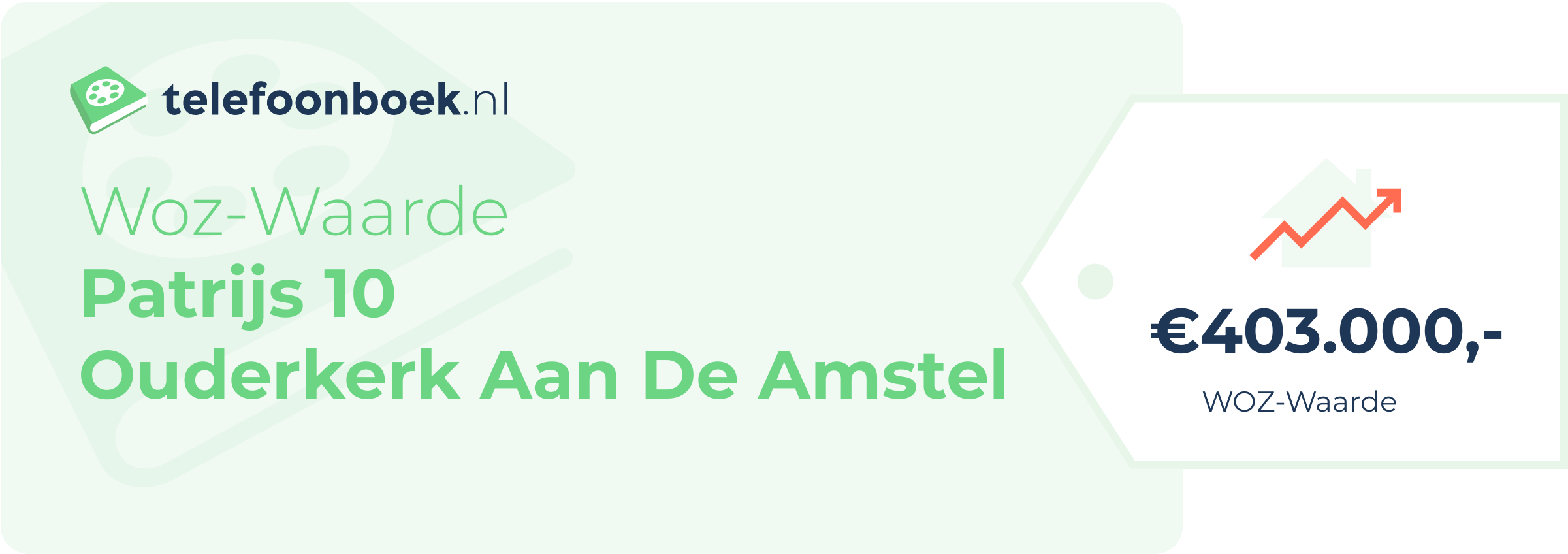 WOZ-waarde Patrijs 10 Ouderkerk Aan De Amstel