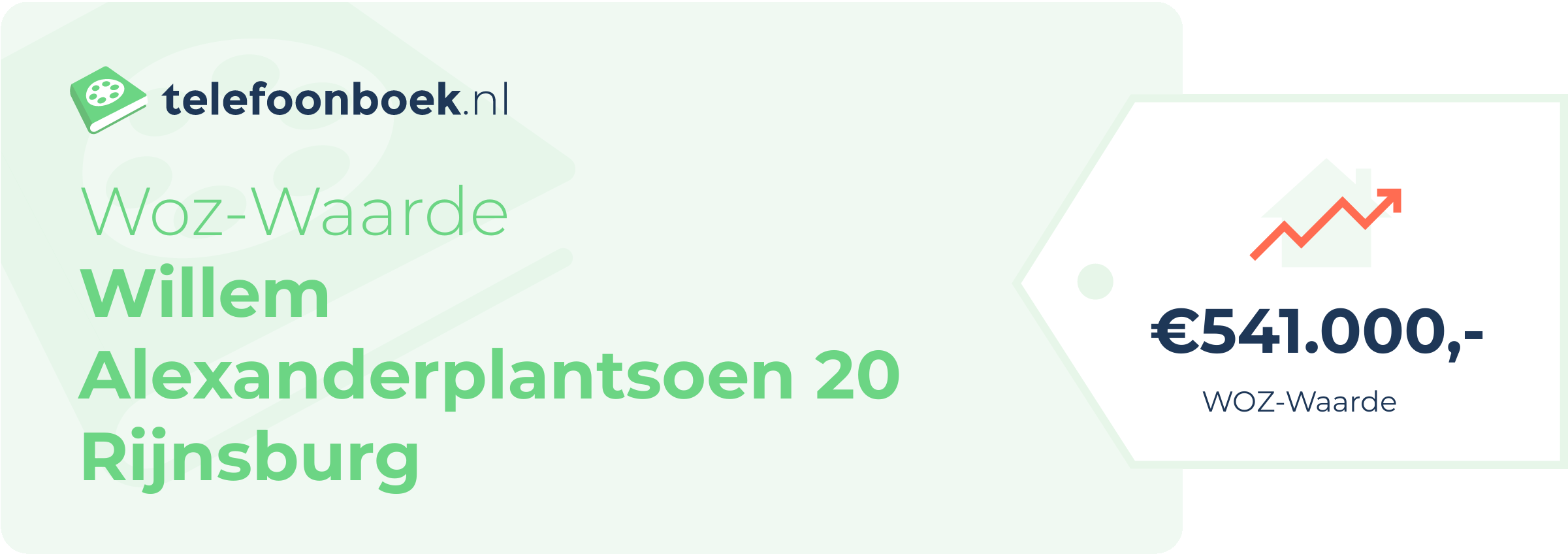 WOZ-waarde Willem Alexanderplantsoen 20 Rijnsburg