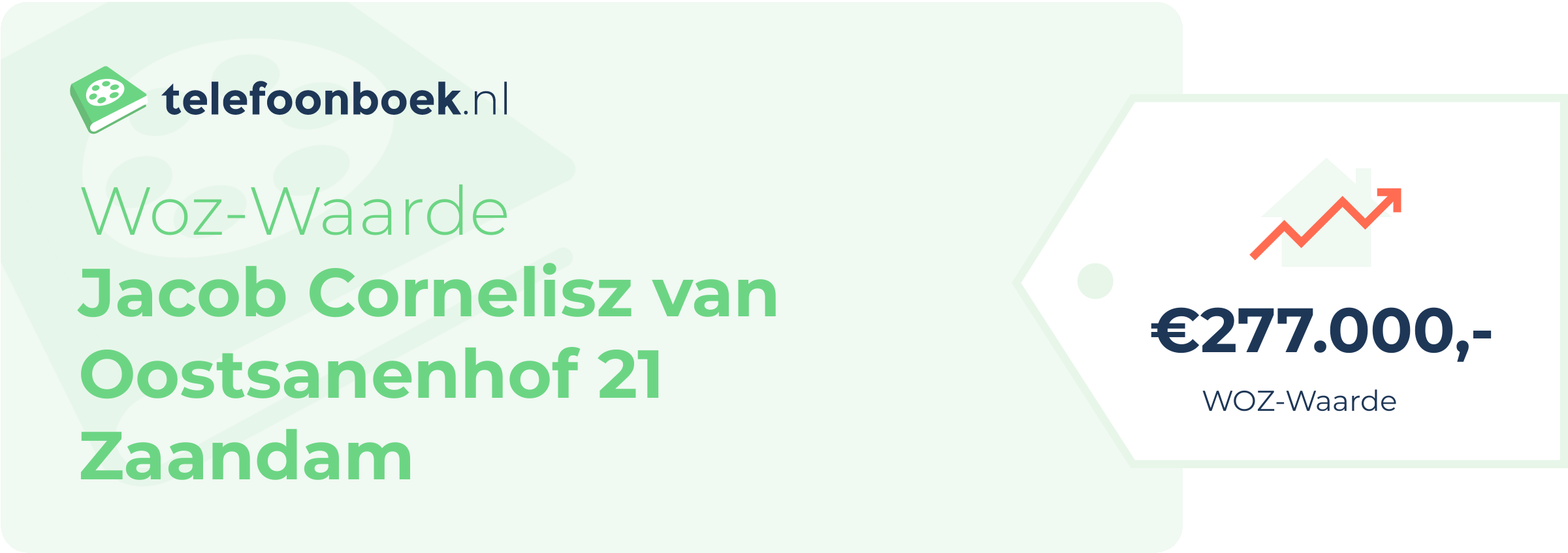 WOZ-waarde Jacob Cornelisz Van Oostsanenhof 21 Zaandam
